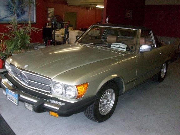 1980 MERCEDES-BENZ SL-CLASS 450 SL gold convertible automatic transmission rear wheel drive all