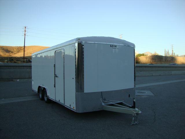 2013 LOOK TRAILERS LOOK VISION VRLA85X20TE2 ROUND TOP CAR TRAILER - REDLAND